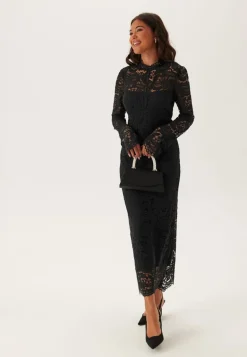 High Neck Cotton Lace Dress
