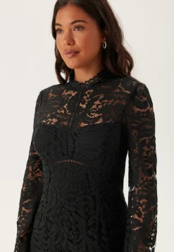 High Neck Cotton Lace Dress