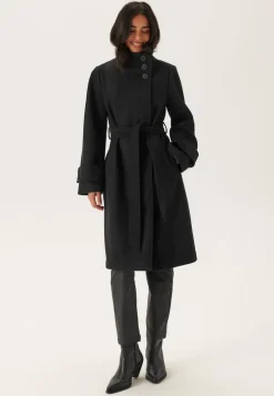 High Neck Midi Coat