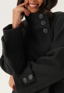 High Neck Midi Coat