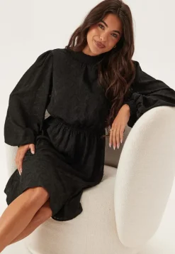 Jacquard Flounce Dress