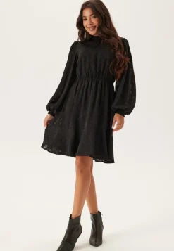 Jacquard Flounce Dress
