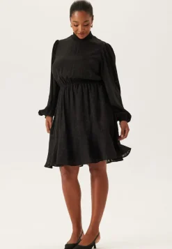 Jacquard Flounce Dress