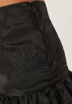 Jacquard Short Flounce Skirt