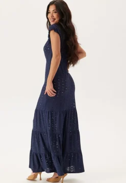 Jersey Broderie Anglaise Maxi Dress
