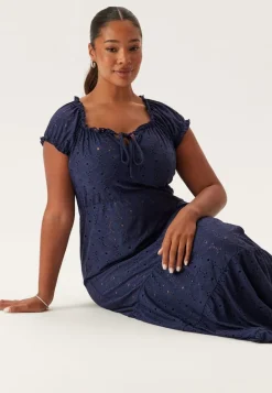 Jersey Broderie Anglaise Maxi Dress