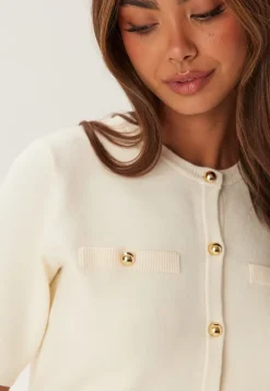 Knitted Gold Button Cardigan