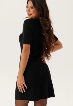 Knitted Gold Button Dress