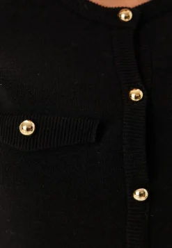Knitted Gold Button Dress