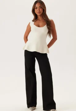Knitted Peplum Top