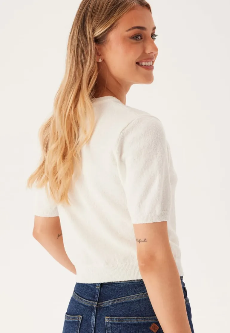 Knitted Short Sleeve Cardigan