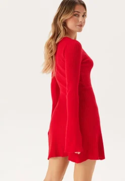 Knitted Square Neck Skater Dress