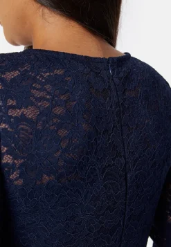 Lace Long Sleeve Midi Dress