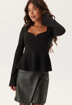 Long Sleeve Peplum Top