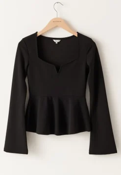 Long Sleeve Peplum Top