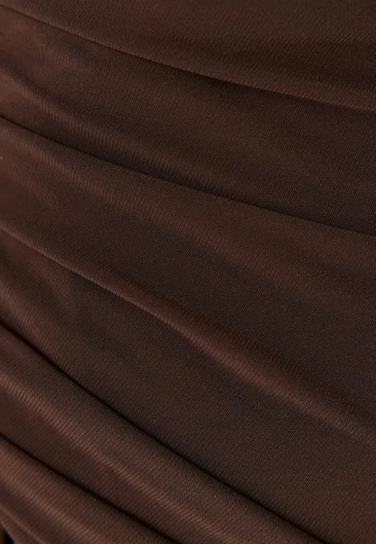 Long Sleeve Rouch Dress
