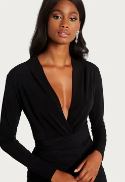 Long Sleeve Rouch Dress