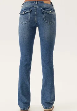 Low Bootcut Flap Jeans