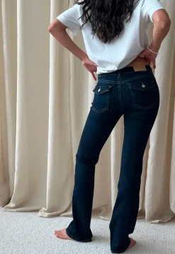 Low Bootcut Flap Jeans