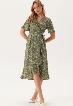 Midi Butterfly Wrap Dress