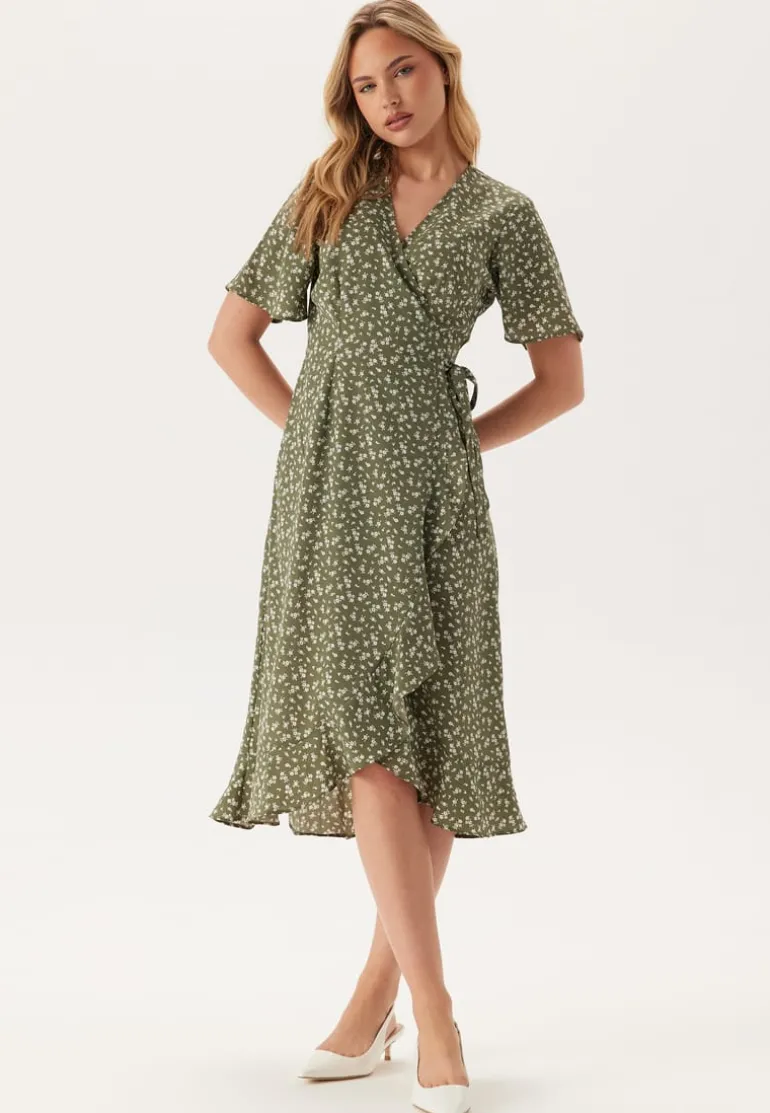 Midi Butterfly Wrap Dress
