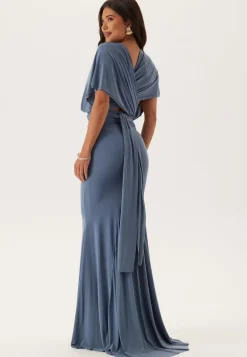 Multi Tie Fishtail Maxi Dress