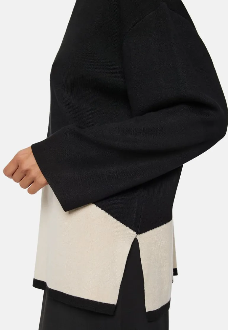 Objester Block L/S Knit Pullover