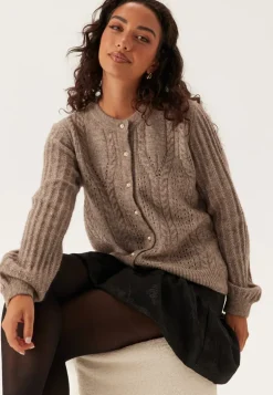 Objflora Re Ls Knit Button Car