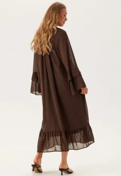 Objgina L/S RE V-NECK MIDI DRE