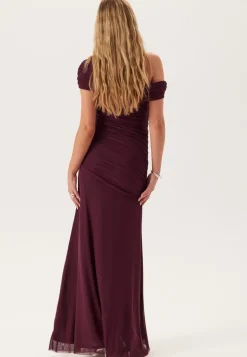 Off Shoulder Mesh Gown