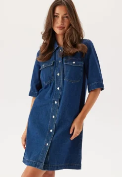 Onlbelle S/S BUTTON DRESS DNM