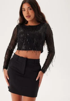 Onlspacy Ls Cropped Sequins To