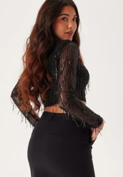 Onlspacy Ls Cropped Sequins To