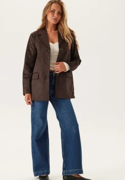 Onltulip Faux Suede Blazer Coa