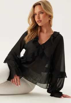 Open Back Frill Blouse