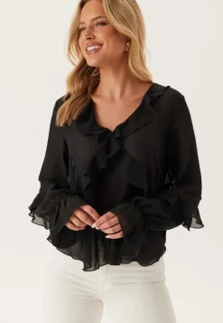 Open Back Frill Blouse