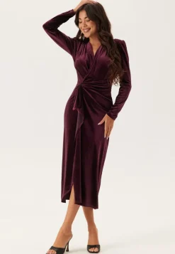 Overlap Velvet Dress