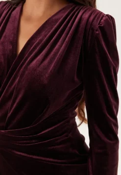 Overlap Velvet Dress