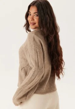 Pcjenna Ls O-neck Cable Knit