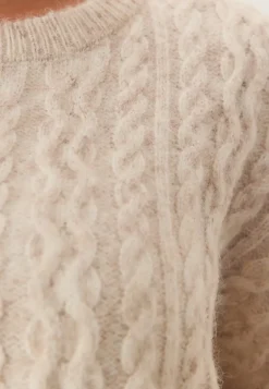 Pcjisa Ls O-neck Long Cabel Knit