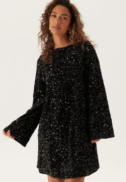 Pckam Ls Deep Back Bow Dress