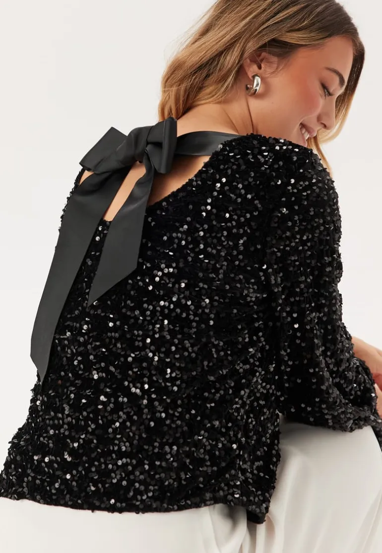 Pckam Ls Deep Back Bow Top