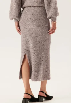 Pcmesva Hw Sequin Midi Knit Skirt