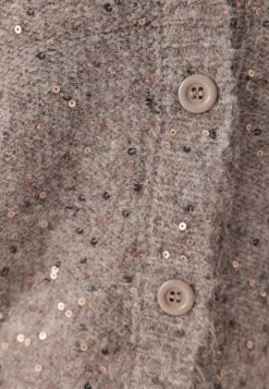Pcmesva Ls Boxy Sequin Knit Cardigan