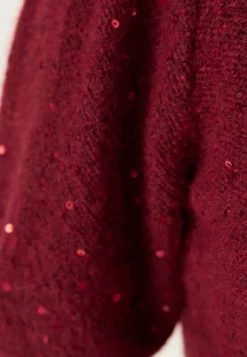 Pcmesva Ss Sequin Tie Back Knit