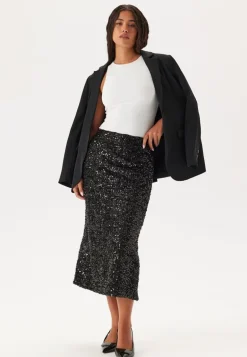 Pcserena Sequin Hw Midi Skirt