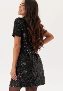 Pcserena Sequin Ss O-neck Dres