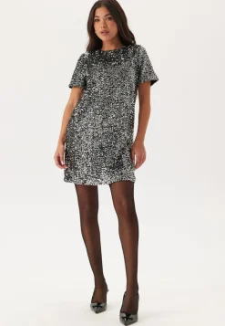 Pcserena Sequin Ss O-neck Dres