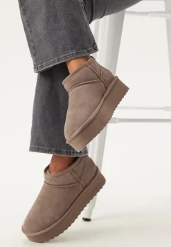 Platform Winter Boot In Suede