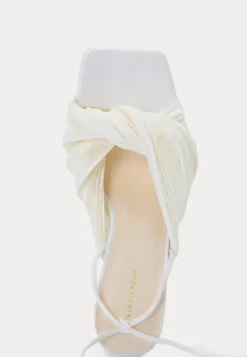 Pleated Front Heeled Sandal